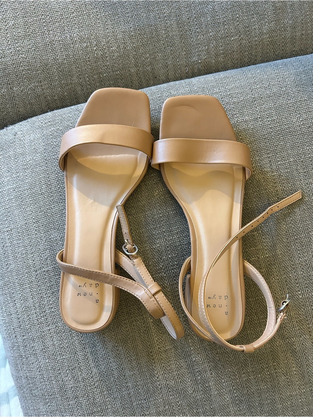 a new day Tan Square-Toe Ankle Strap Sandals - Picture 2 of 3